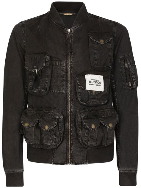 farfetch dolce gabbana jackets|Dolce & Gabbana leather jacket.